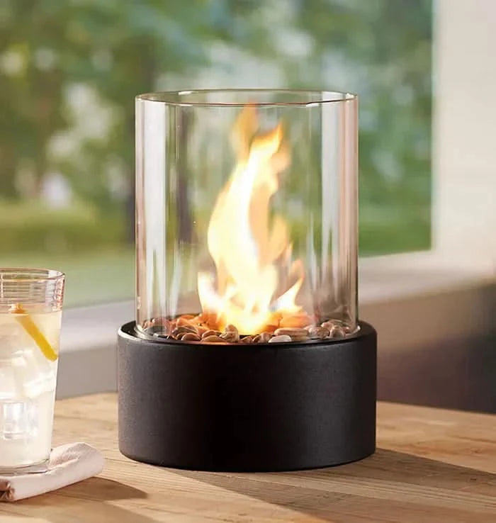 LumiFlame | Modern Tabletop Lantern – Realistic Flickering Flame Effect