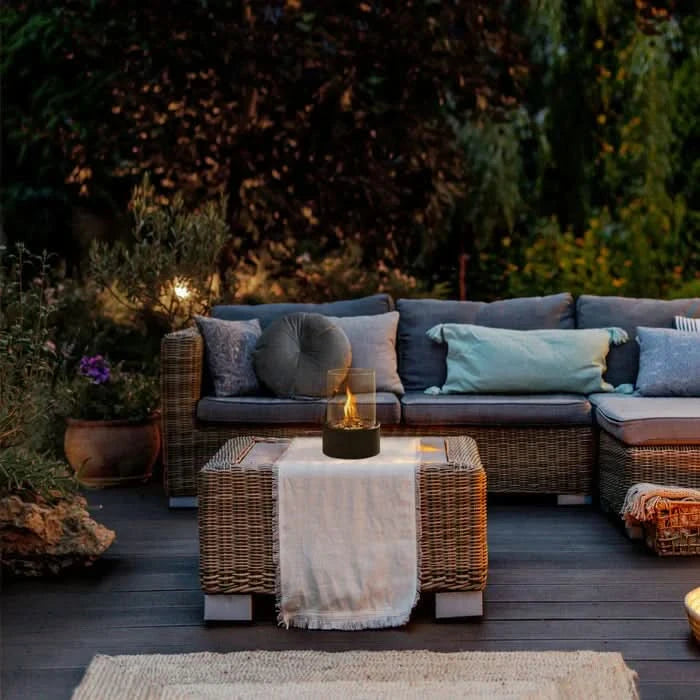 LumiFlame | Modern Tabletop Lantern – Realistic Flickering Flame Effect