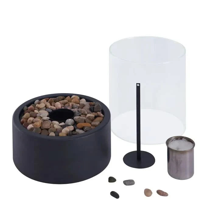 LumiFlame | Modern Tabletop Lantern – Realistic Flickering Flame Effect