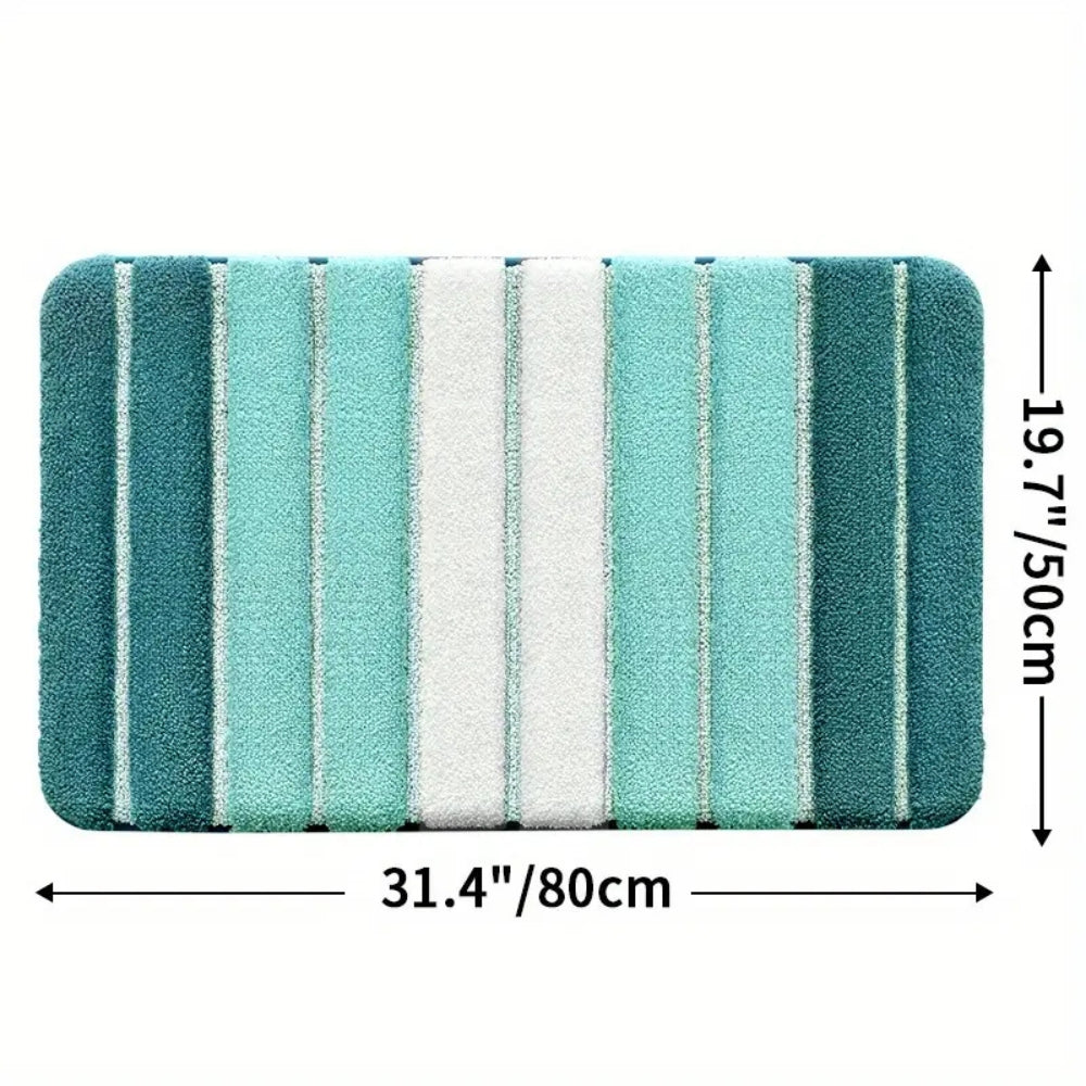 Lumiere | Non-Slip Bath Mat – Striped Absorbent Microfiber Design