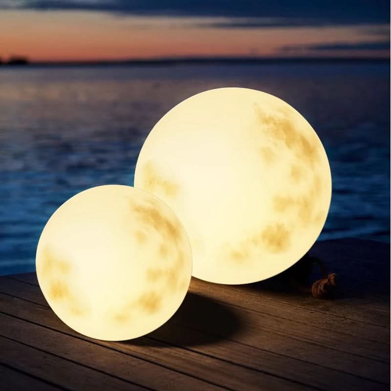 LunaGlow | Moon-Shaped Garden Lamp with USB Rechargeable LED - Weather-Resistant Outdoor Light