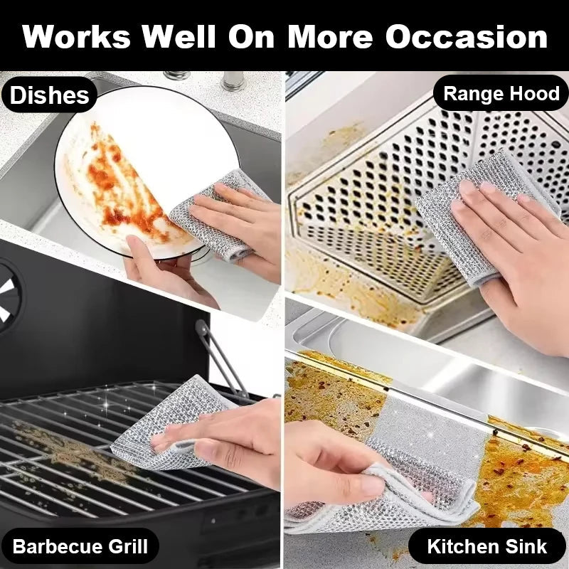 Magic Clean Double Sided Cloth | Wire Mesh Scrubber