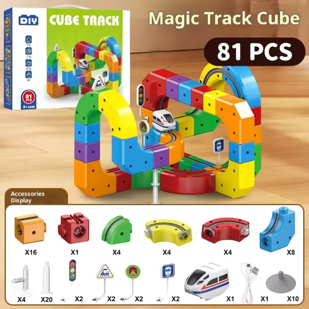 Magnetic AntiGravity Track Set | DIY Cube Building Design
