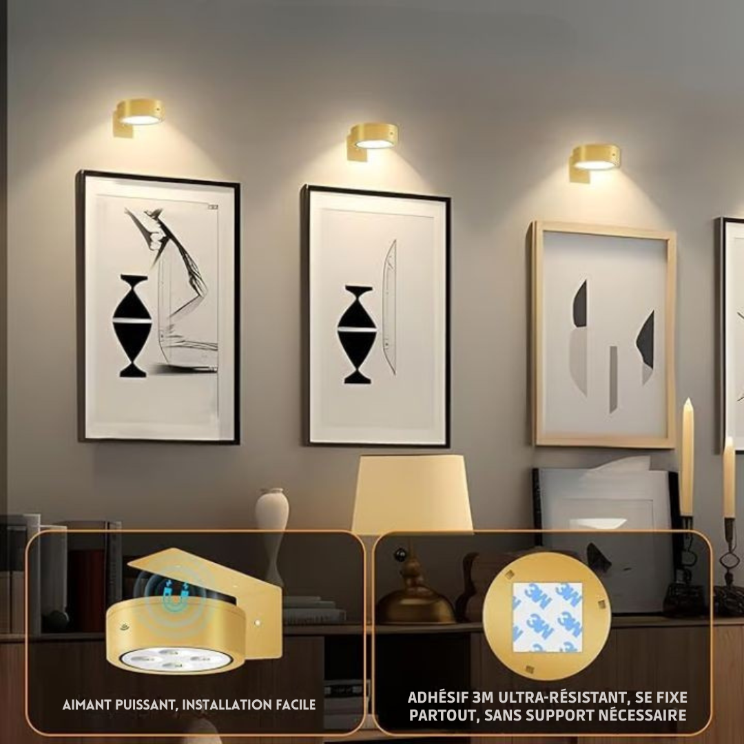 Magnetic Wall Lights Rechargeable LED Touch Control with 13 Colour Modes