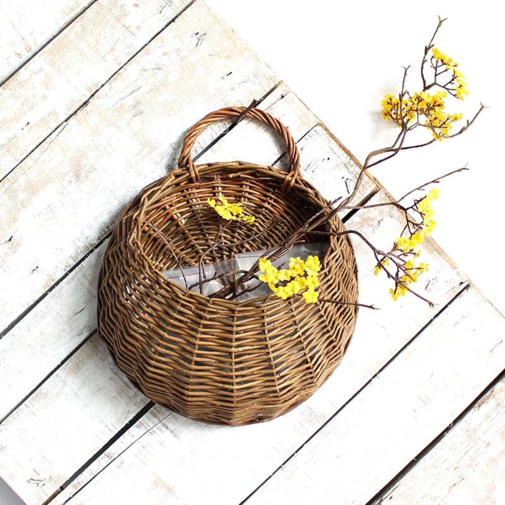 Maison | Handwoven Hanging Basket – Natural Wicker Design for Plants