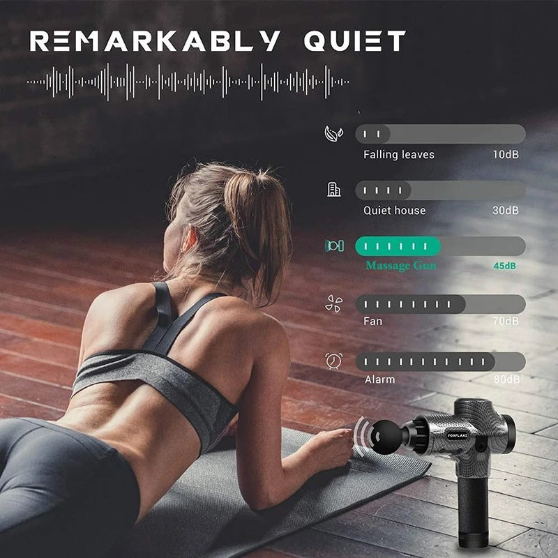 Massage Gun | 30-Speed Percussion up to 3200 RPM | Quiet Motor, 6 Heads, USB-C Rechargeable Battery for Recovery