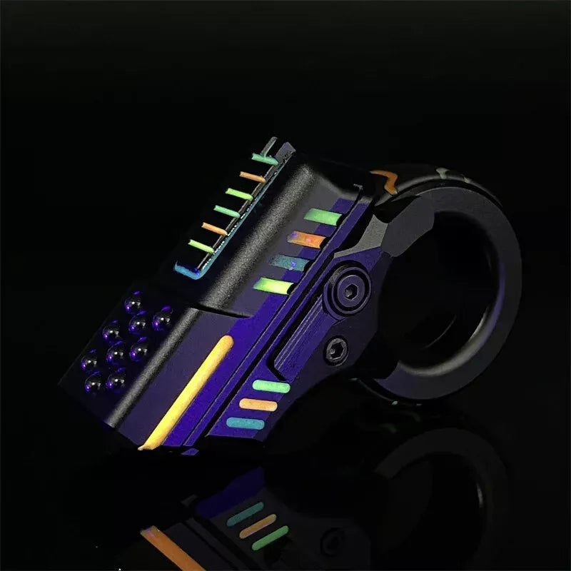 Mechanical Fidget Toy | Push Slider, Ratchet Ring & Loading Action | Pocket-Sized Stress Relief & Focus Hand Toy