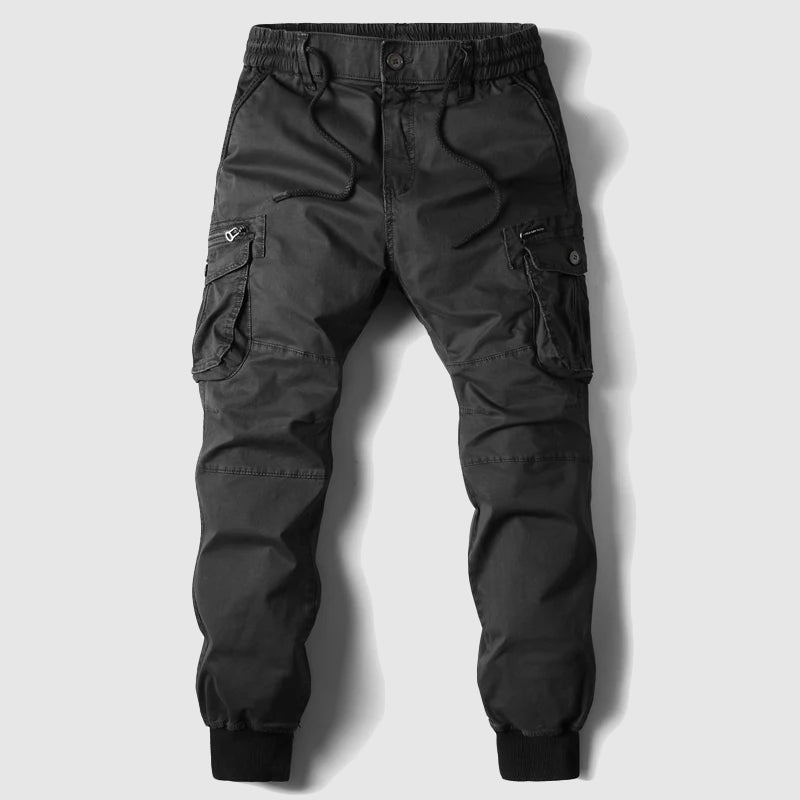 Men's Cargo Joggers – Tapered Fit Drawstring Waist Cuffed Ankles