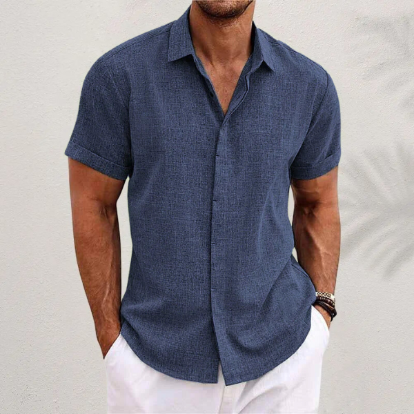 Men's Classic Short Sleeve Summer Shirt – Relaxed Fit Casual Style