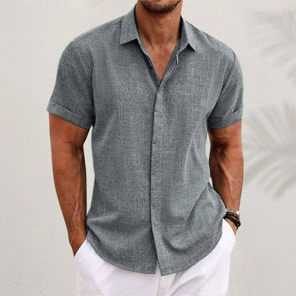 Men's Classic Short Sleeve Summer Shirt – Relaxed Fit Casual Style
