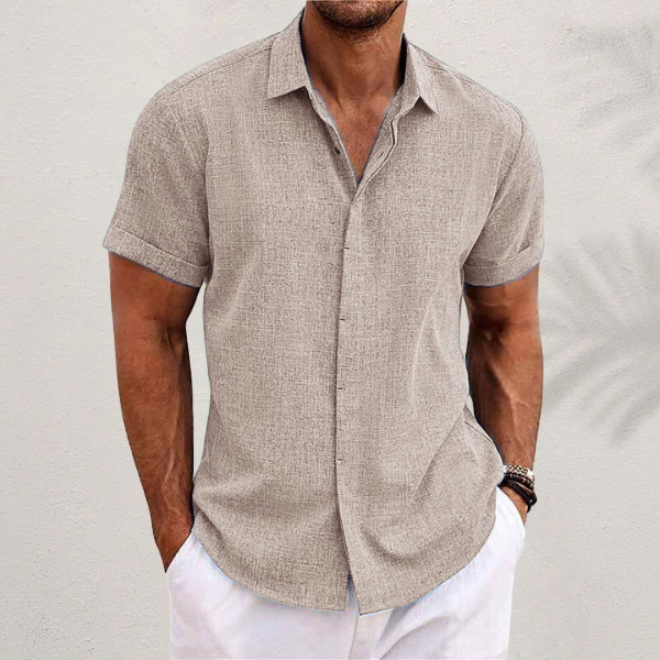 Men's Classic Short Sleeve Summer Shirt – Relaxed Fit Casual Style
