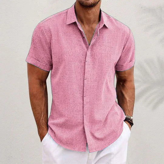 Men's Classic Short Sleeve Summer Shirt – Relaxed Fit Casual Style