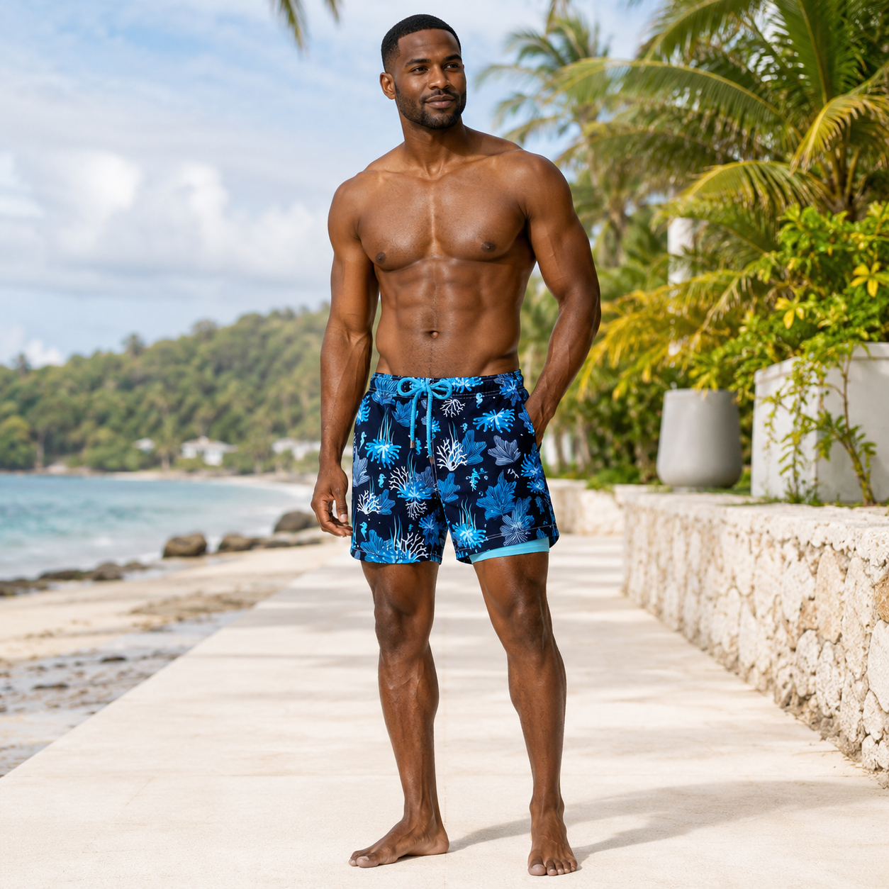 Men's Swim Shorts – Quick Dry Double Layer Design