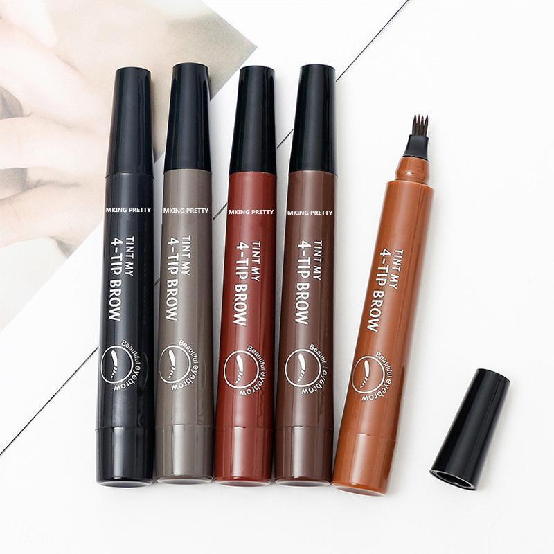 Microblading Brow Pen | Four-Pronged Tip for Hair-Stroke Precision | Waterproof, Smudge-Proof Finish Lasts All Day