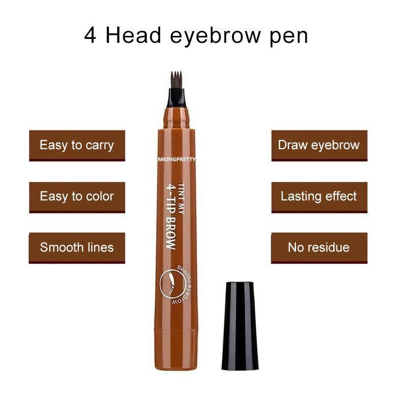 Microblading Brow Pen | Four-Pronged Tip for Hair-Stroke Precision | Waterproof, Smudge-Proof Finish Lasts All Day