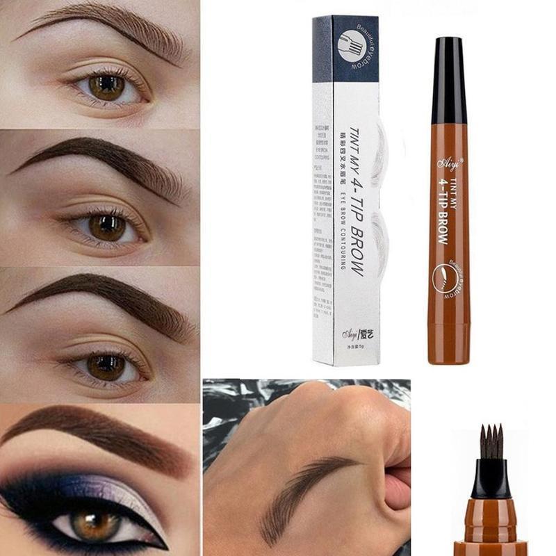 Microblading Brow Pen | Four-Pronged Tip for Hair-Stroke Precision | Waterproof, Smudge-Proof Finish Lasts All Day