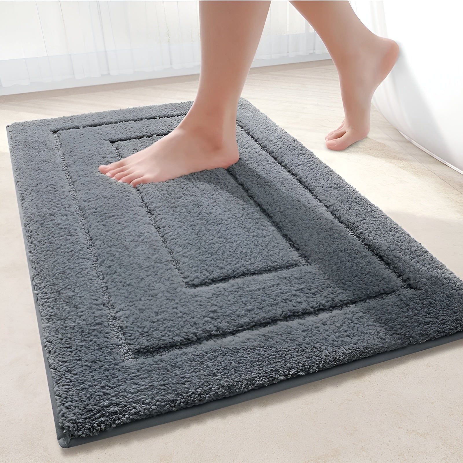 Microfiber Bath Mat | Soft Non-Slip Plush Rug