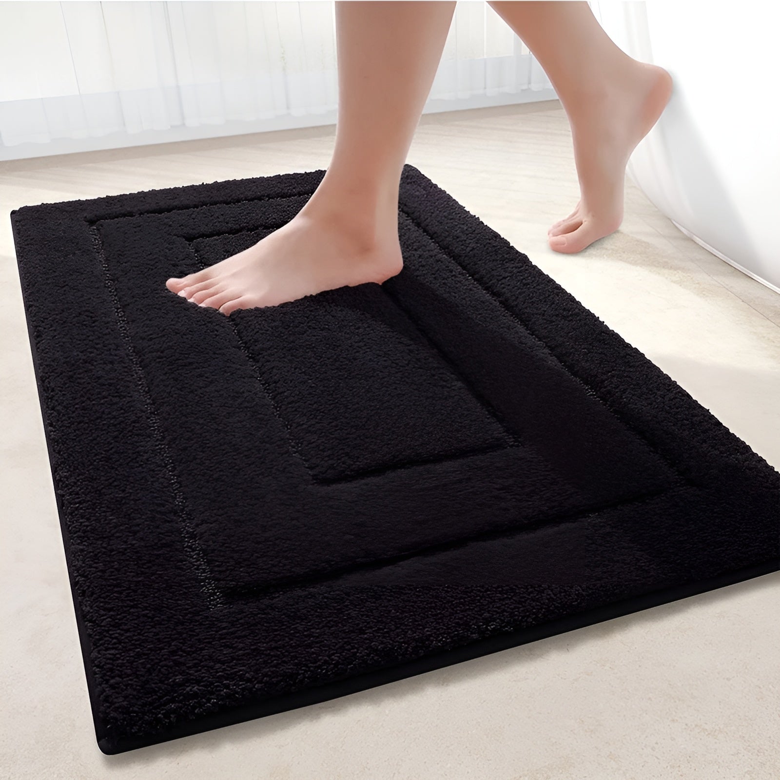 Microfiber Bath Mat | Soft Non-Slip Plush Rug