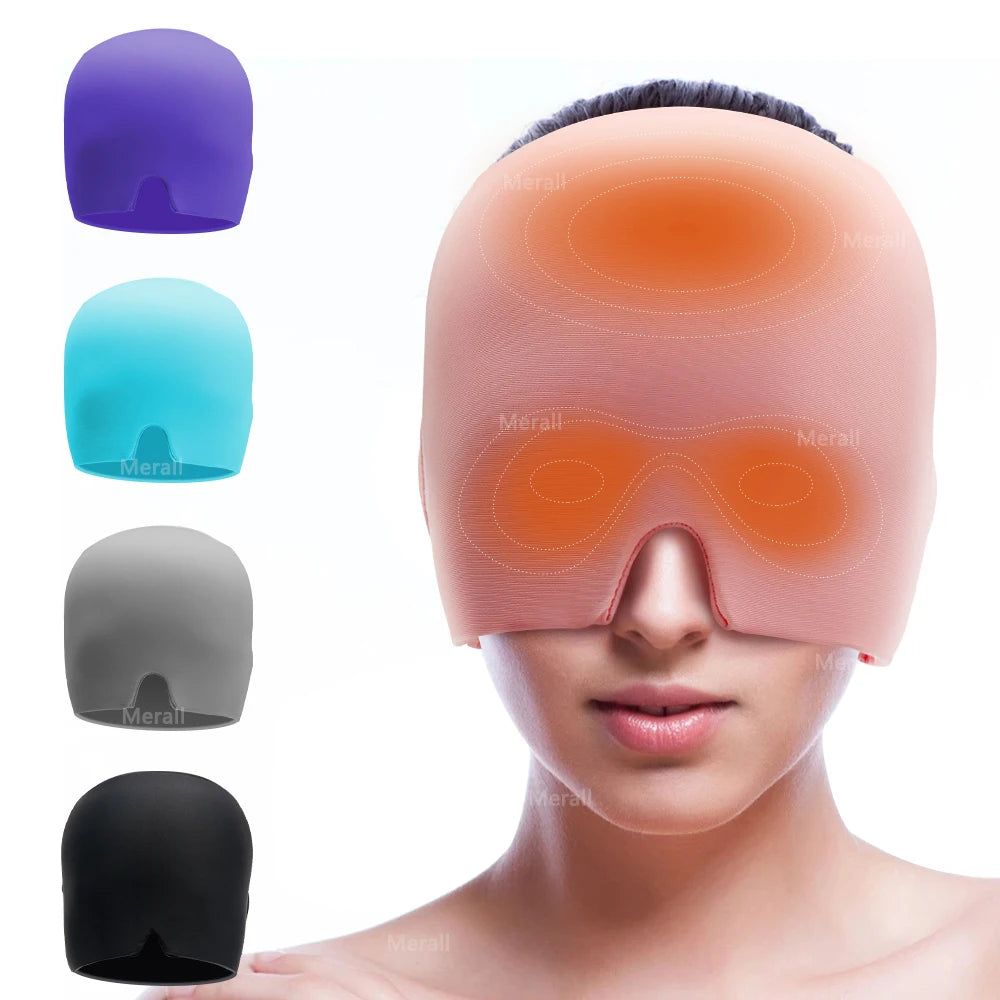 Migraine Relief Cap | Gel Ice Head Wrap for Headache & Tension Relief