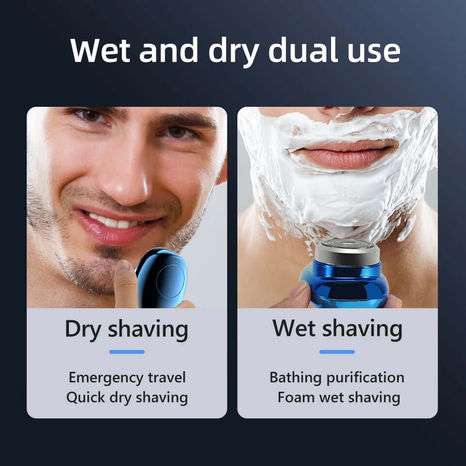 Mini Electric Shaver for Face and Body | Waterproof Stainless Steel Blades | Fast-Charge Battery, Travel-Ready