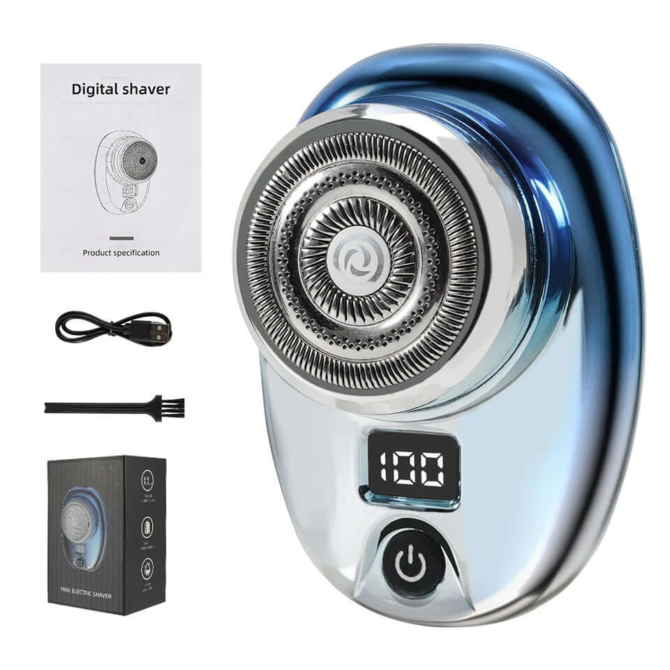 Mini Electric Shaver for Face and Body | Waterproof Stainless Steel Blades | Fast-Charge Battery, Travel-Ready