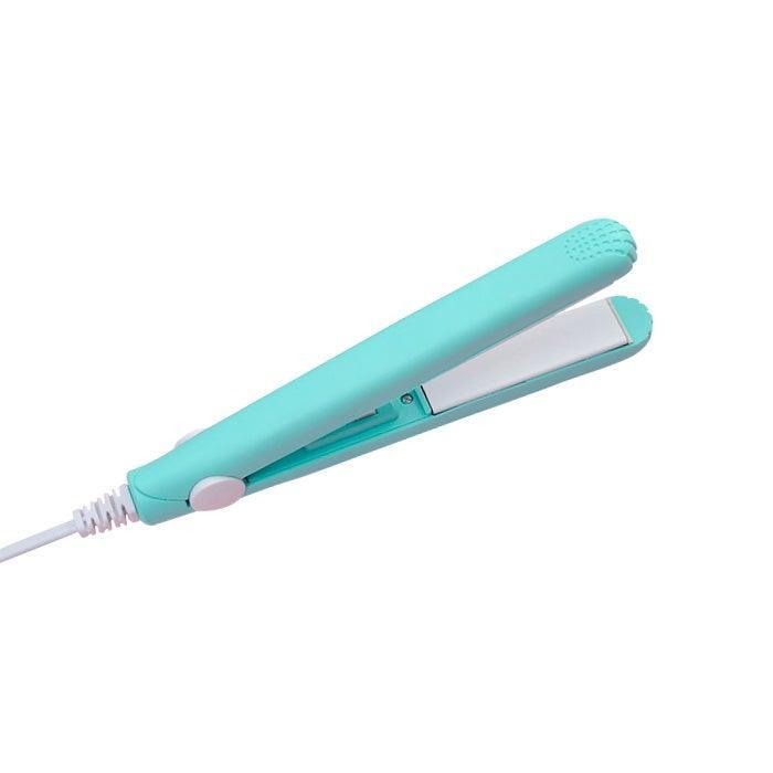 Mini USB Hair Styler | Dual-Action Curling & Straightening Ceramic Plates | Portable Heat Styling for Curls and Straight Looks
