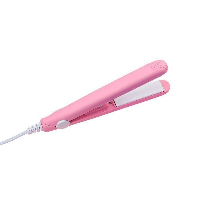 Mini USB Hair Styler | Dual-Action Curling & Straightening Ceramic Plates | Portable Heat Styling for Curls and Straight Looks