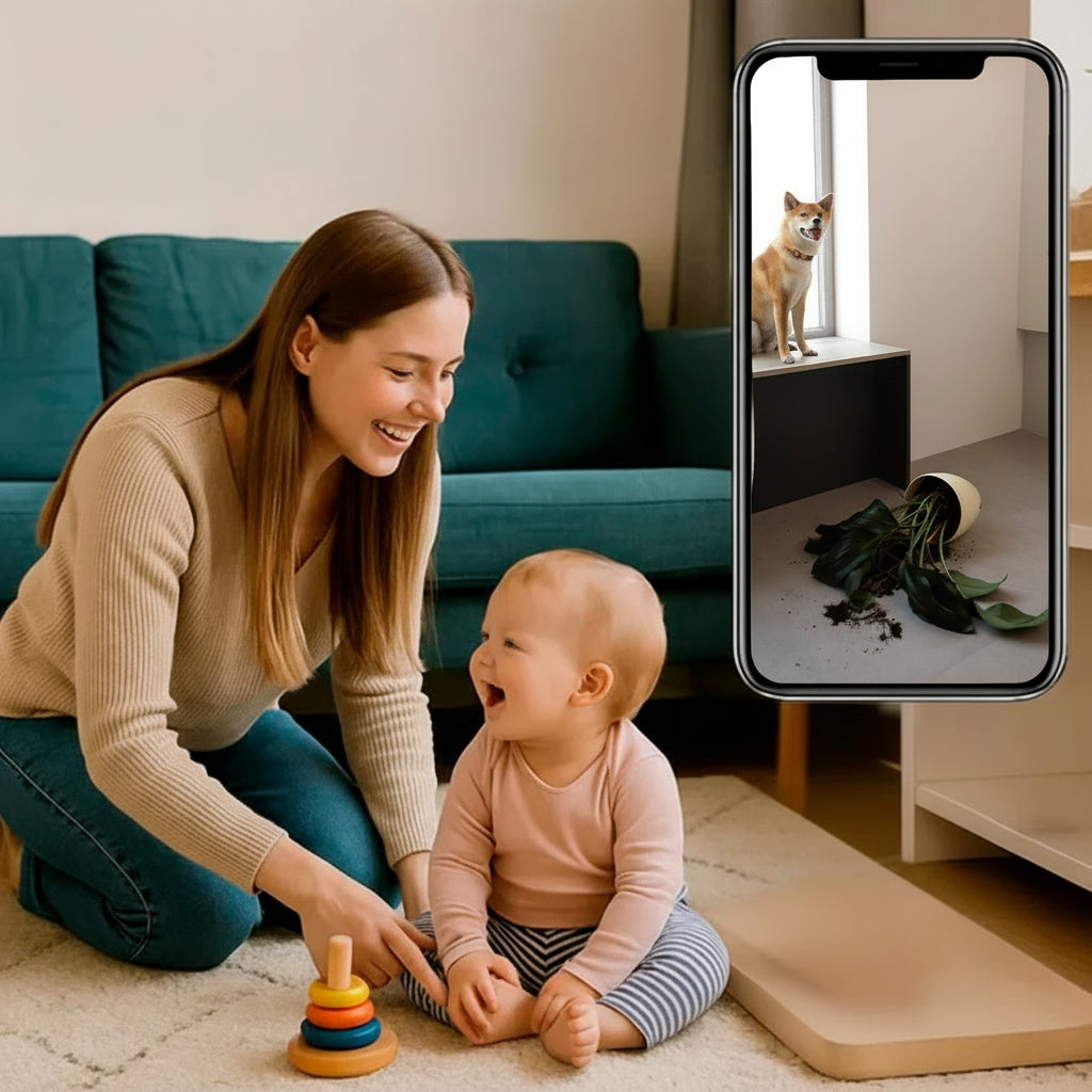 Wireless Baby Monitor Camera 1080P Full HD | WiFi Audio & Video Monitoring | Discreet Design, Optional 16-64GB Storage 4