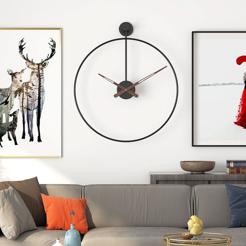 Minimalist | Modern Wall Clock - 16-Inch Silent Iron Frame