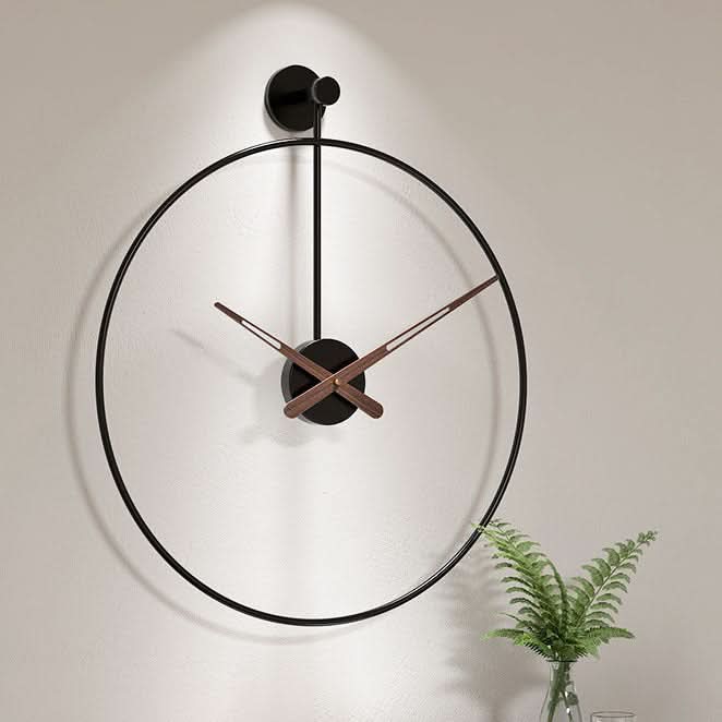 Minimalist | Modern Wall Clock - 16-Inch Silent Iron Frame