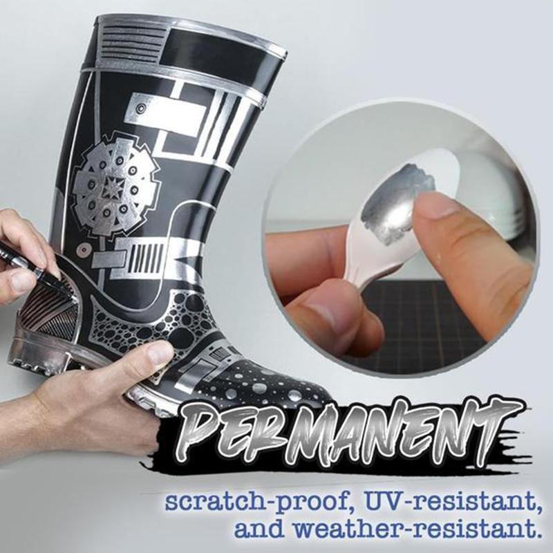 Mirror Chrome Marker Pen | 0.7mm, 1.0mm or 3.0mm Tip | Scratch-Resistant High-Gloss Reflective Ink for Glass, Plastic, Wood