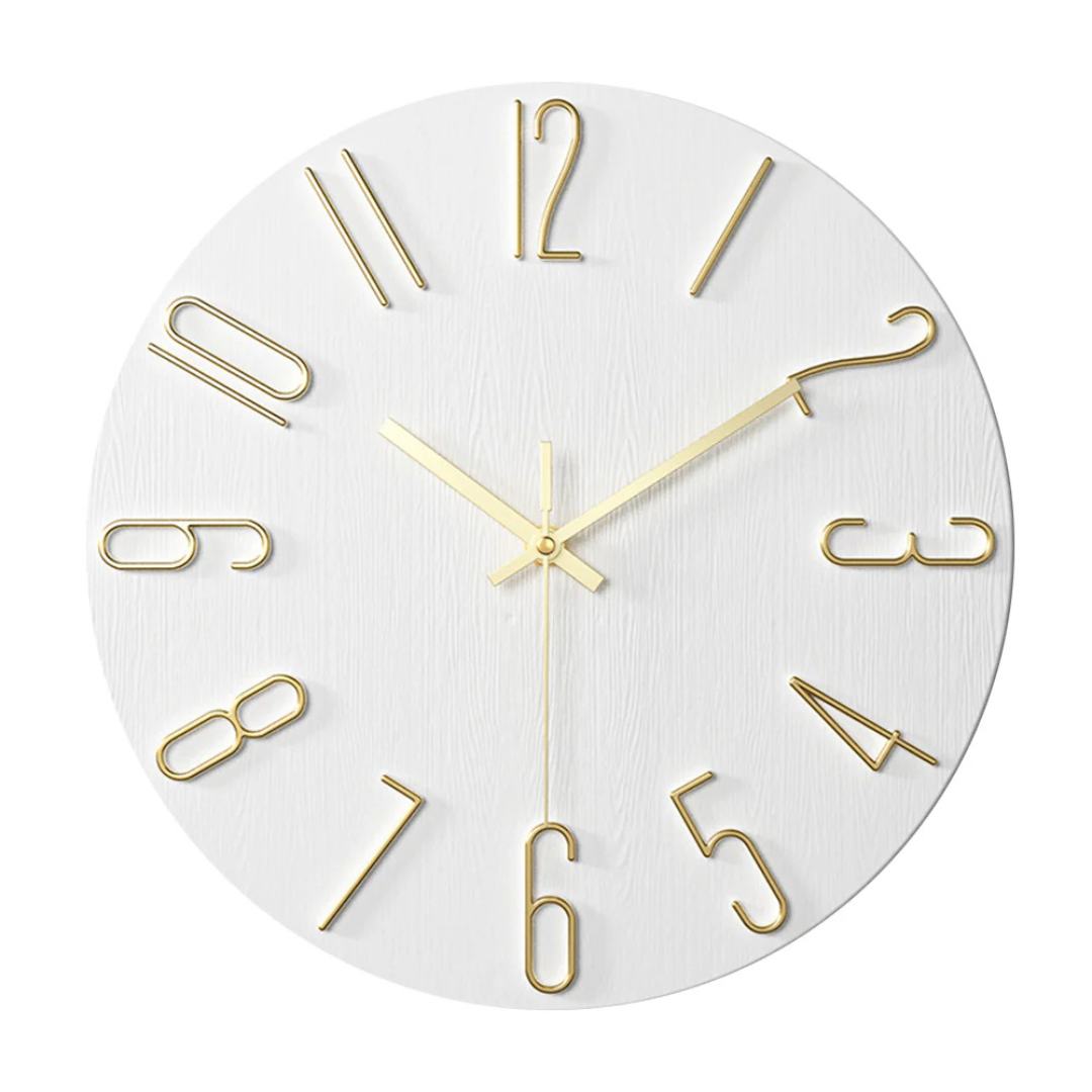 Modern Black Wall Clock | 30 cm Silent Minimalist Design