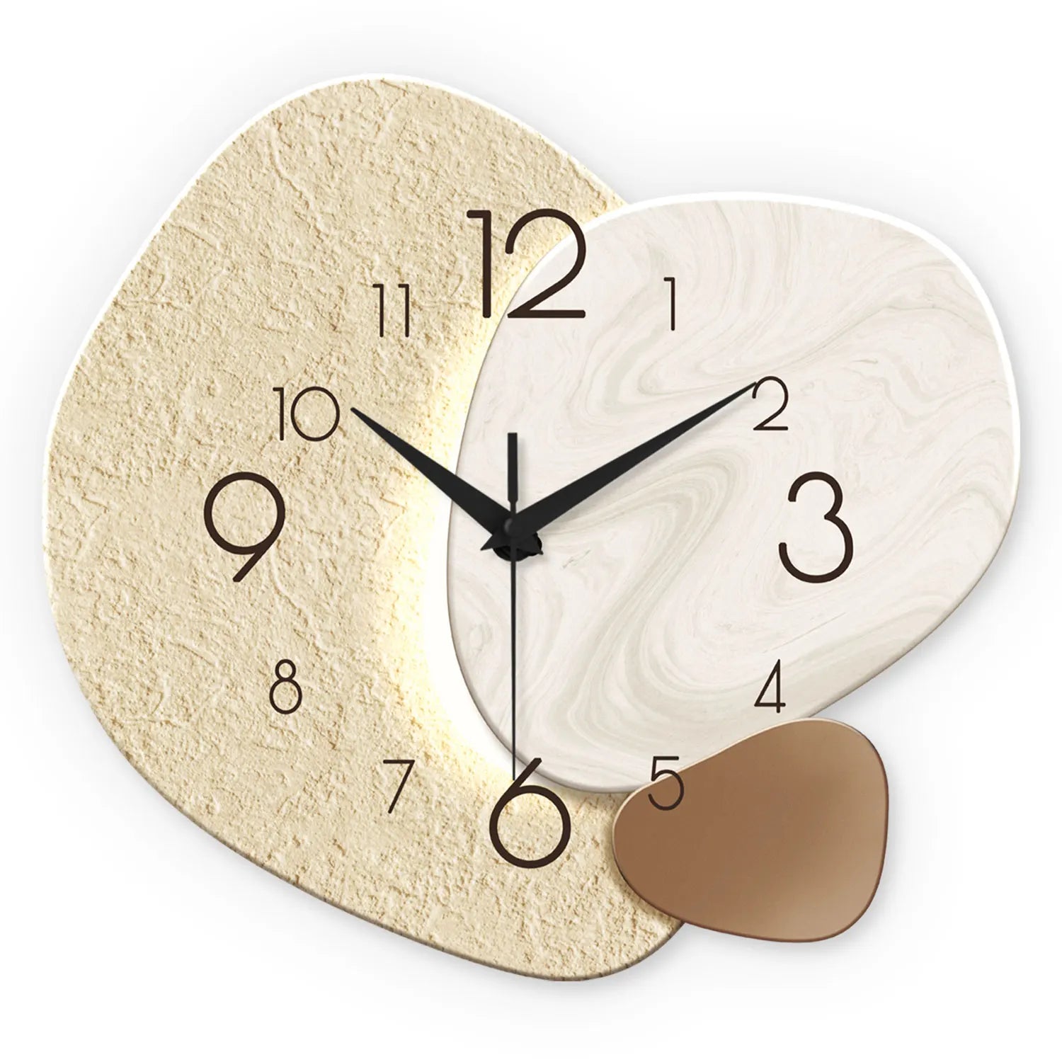 Modern Simple Wall Clock | Silent Quartz TempoStone Design