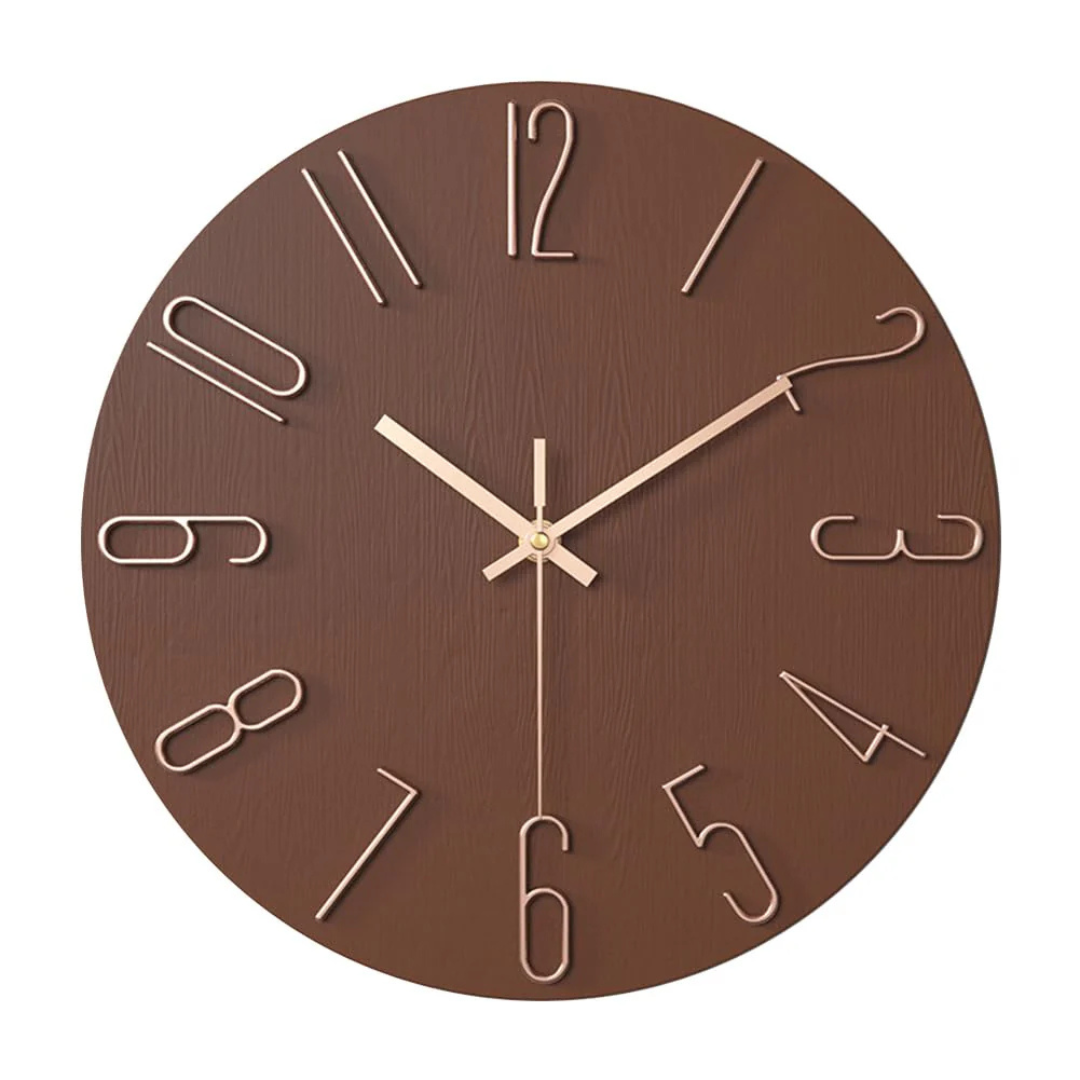 Modern Wall Clock 30 cm Silent Minimalist Design - Plastic - Battery-Operated