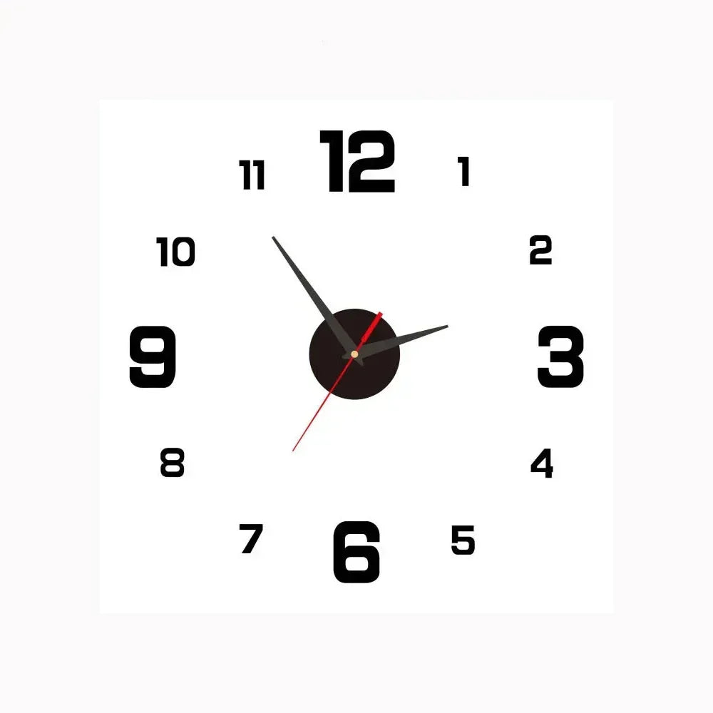 Modern Wall Clock | Raised Numerals, Glowing Centre Disc