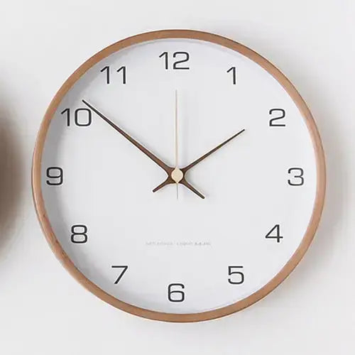 Modern Scandinavian Wood Frame Wall Clock 0