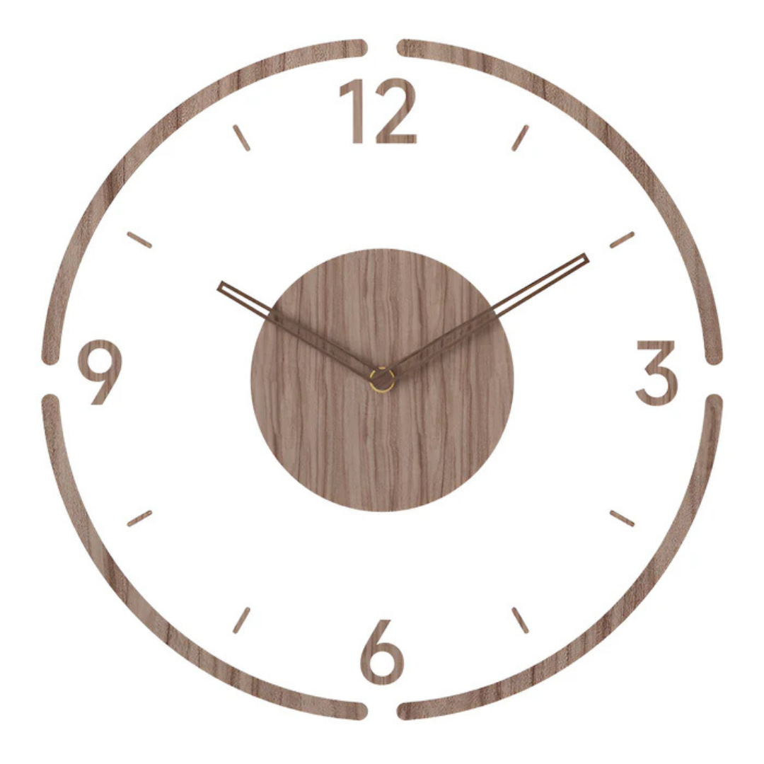 Modern Wall Clock – Clear Acrylic and Wood, Minimalist Design for the Living Room or Office 4