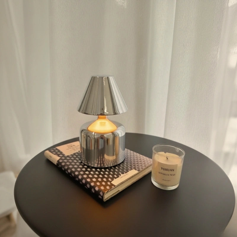 Modern Wrought Iron Table Lamp – Dimmable and Rechargeable 15