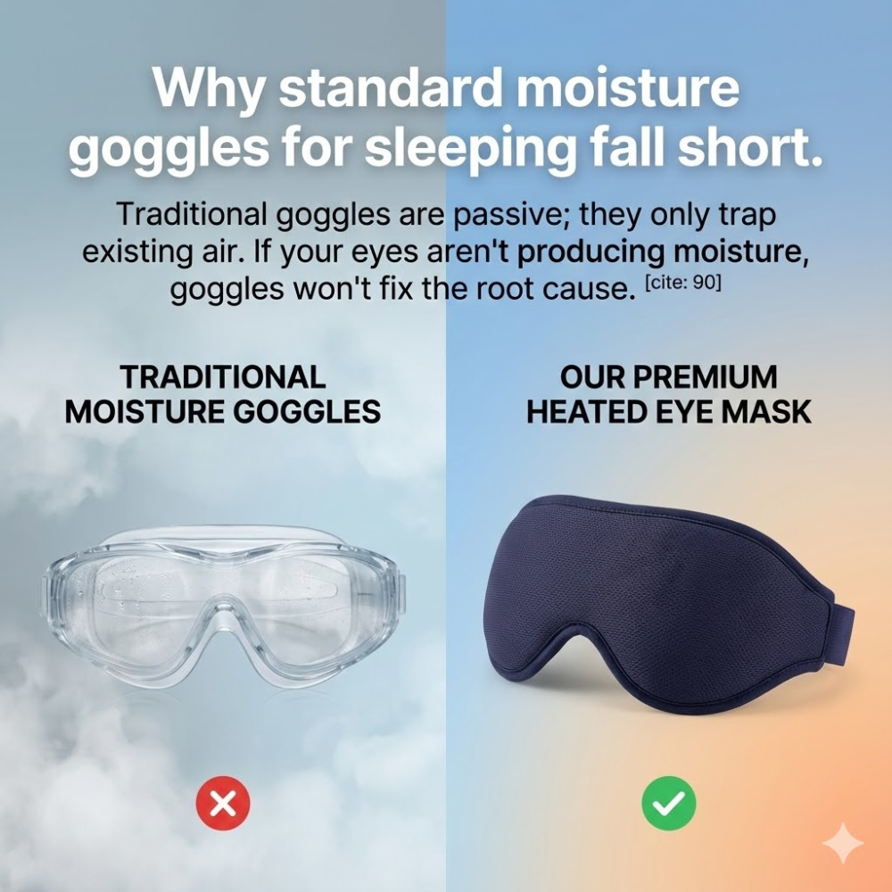 Moisturizing Eye Mask for Sleeping: Electric Eye Moisture Mask & Goggles Alternative. Top Rated Eye Moisture Pads for Dry Eyes & Overnight Hydration. 1