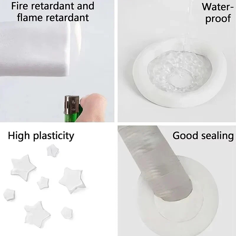 Moldable Sealing Putty Blocks | No-Tools Instant Leak & Draft Seal | Waterproof, Moisture-Resistant Repair Barrier
