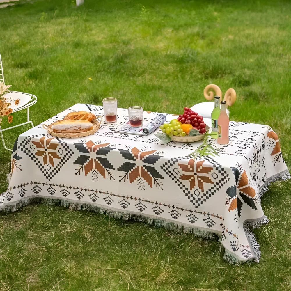 MoroccanBoho | Large Picnic Mat – Soft Microfiber Blend with Vibrant Patterns