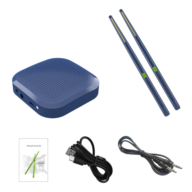 Motion Sensor Air Drum Set | RGB Lighting & Multi-Mode Connectivity | Portable Electronic Drumming Kit for Kids and Beginners