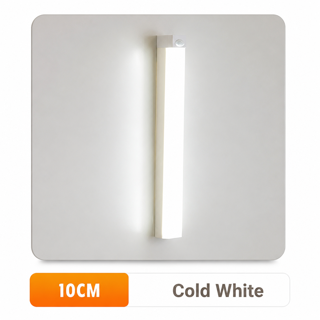 Motion Sensor LED Light | Magnetic Mount, Tool-Free Setup | Hands-Free Hallway, Cupboard & Staircase Lighting Fixture
