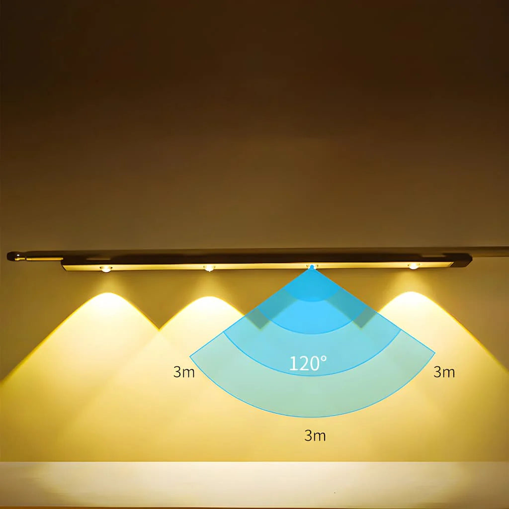 Motion Sensor Light Aluminium | Wireless Magnetic Mount, 30-Day Battery | Adjustable Brightness & Colour Modes