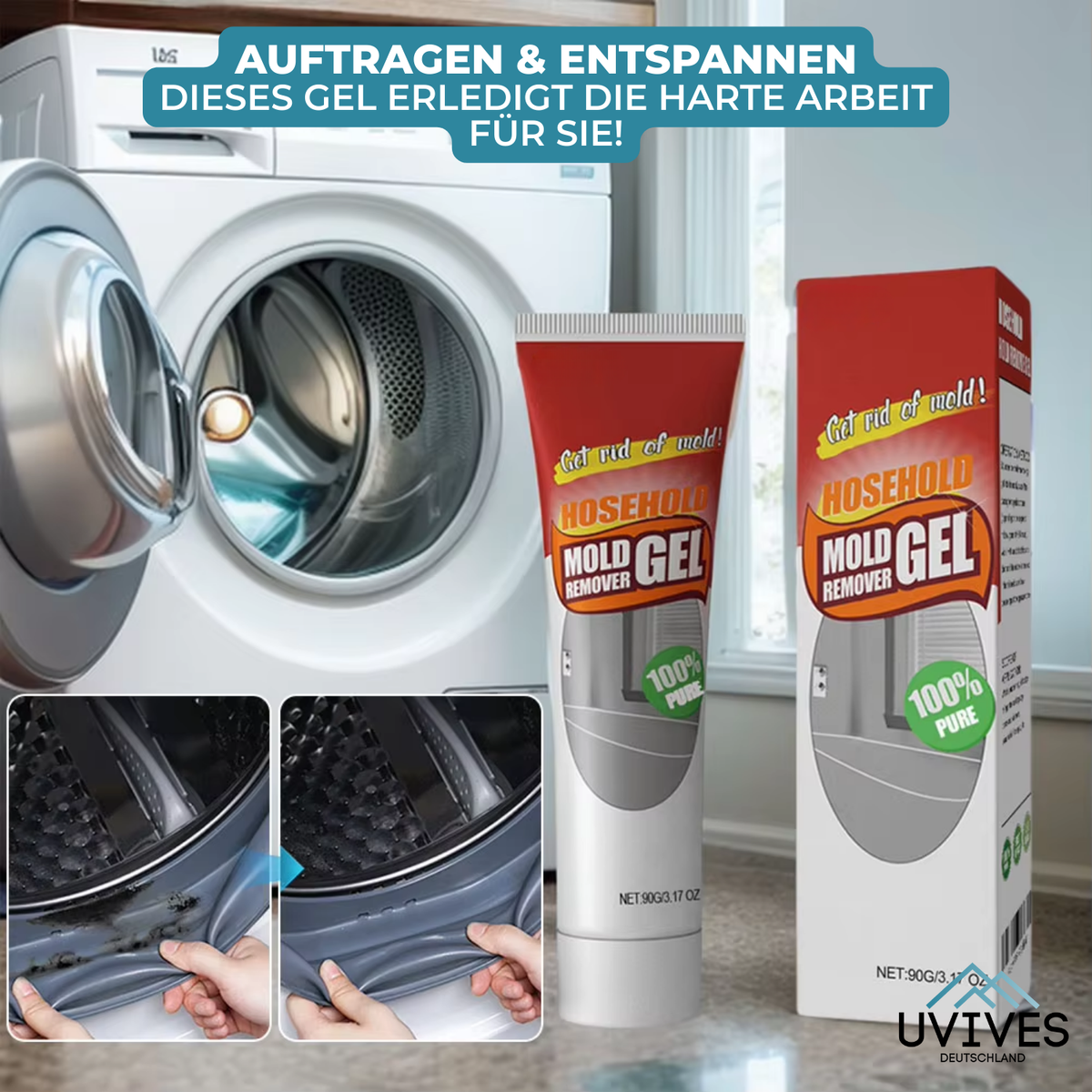 Mould Remover Spray 2x94ml | Fast-Acting, Chlorine-Free Formula | Removes Mould, Mildew & Odours, Long-Lasting Protection