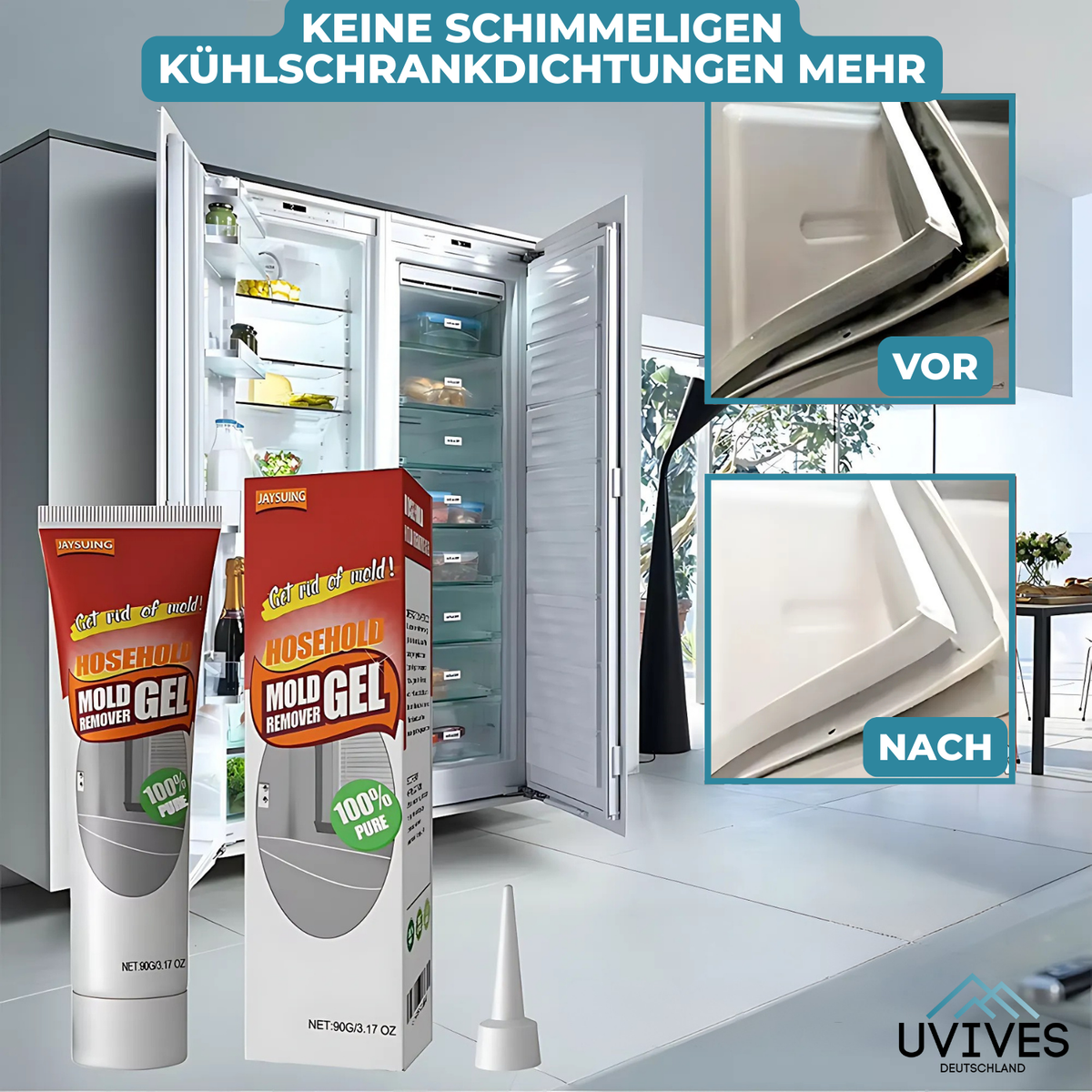 Mould Remover Spray 2x94ml | Fast-Acting, Chlorine-Free Formula | Removes Mould, Mildew & Odours, Long-Lasting Protection