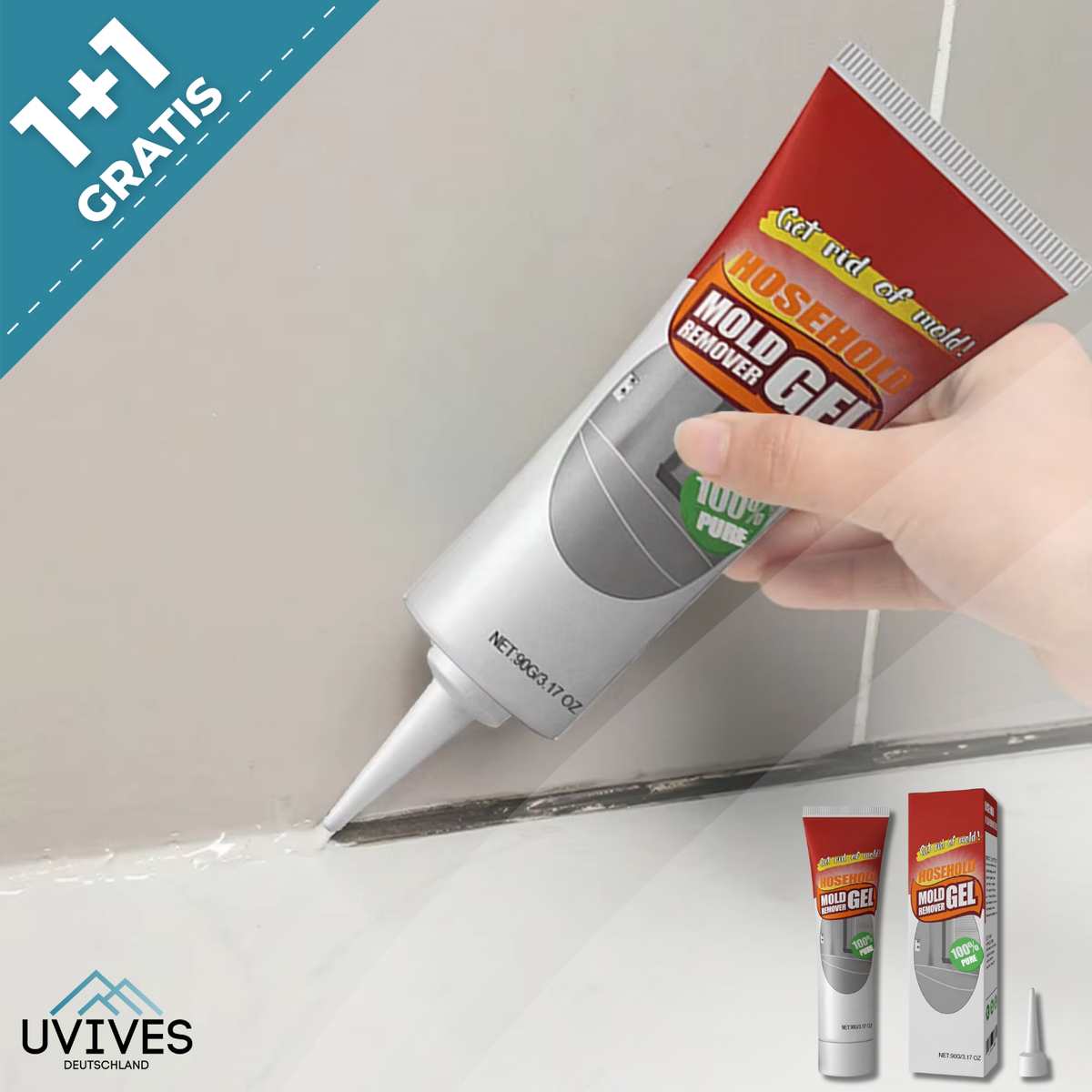 Mould Remover Spray 2x94ml | Fast-Acting, Chlorine-Free Formula | Removes Mould, Mildew & Odours, Long-Lasting Protection