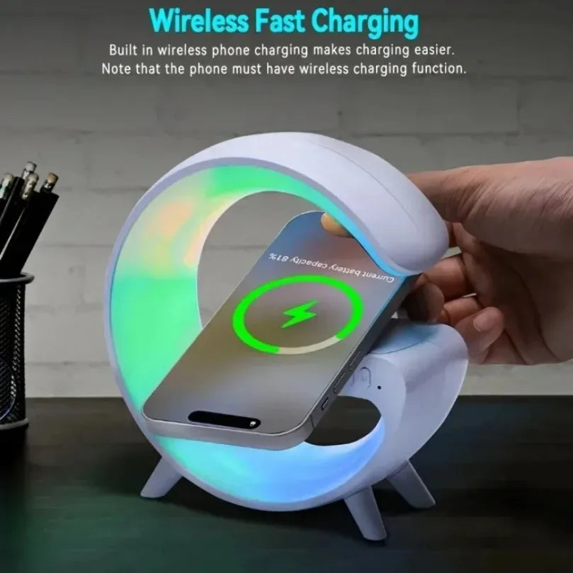 Multifunction Wireless Charging Lamp – Bluetooth Speaker & LED Light | Desk Use 5