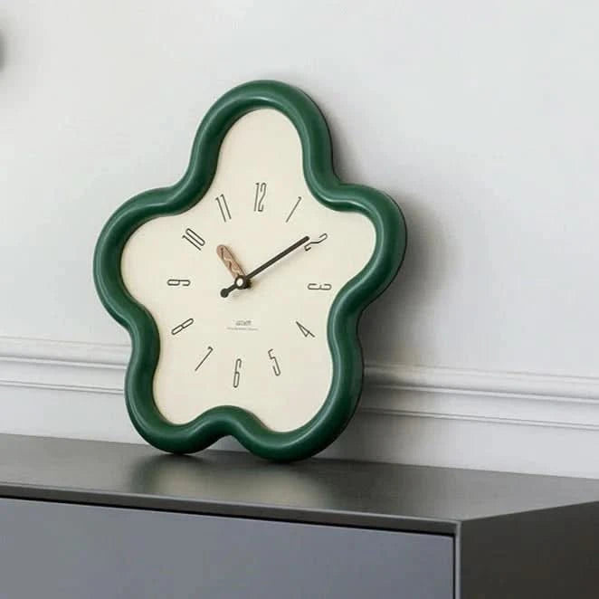 Nature's Touch | Wall Clock - 3D Floral Design With Silent Pendulum