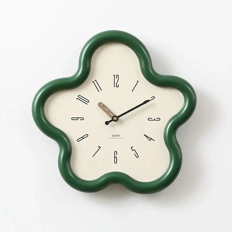 Nature's Touch | Wall Clock - 3D Floral Design With Silent Pendulum